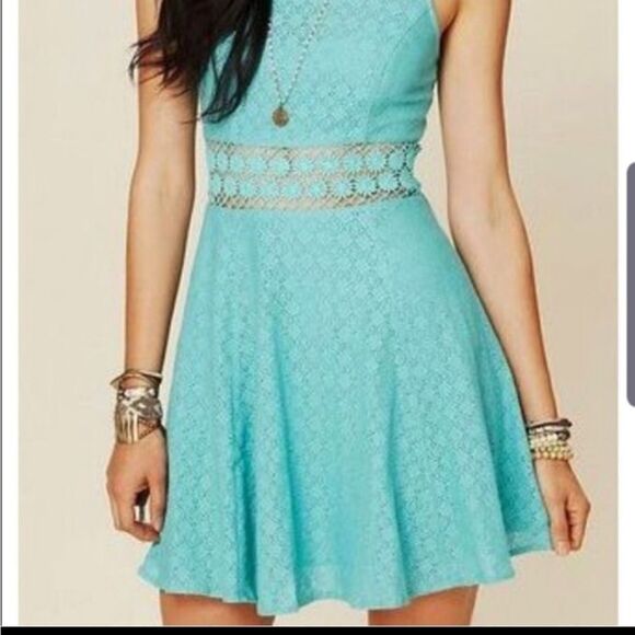 Free people light blue daisy dress size 2 - Picture 2 of 6